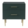 Asstd National Brand 2-drawer Nightstand In Green