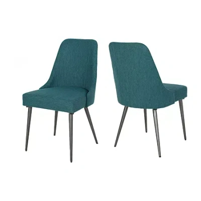 Asstd National Brand 2 Piece Alnoor Dining Chair In Blue