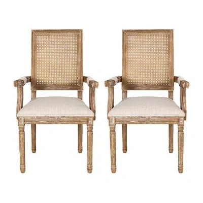 Asstd National Brand 2 Piece Maria Dining Chair Set In Sand