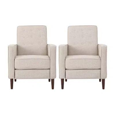 Asstd National Brand 2 Piece Mervynn Tufted Track-arm Recliner In Sand