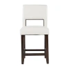 Asstd National Brand 24" Vega Espresso Counter Stool In White