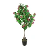 Asstd National Brand 74.5'' Pink And Red Potted Artificial Bougainvillea Tree In Pink