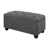 Asstd National Brand 7th Avenue Cushioned Storage Tufted Ottoman In Gray