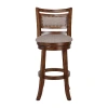Asstd National Brand Aberdeen Upholstered Swivel Bar Stool In Brown