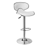 Asstd National Brand Abrham Adjustable Barstool In White