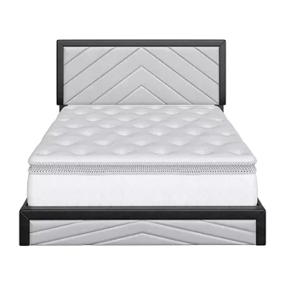 Asstd National Brand Ace Upholstered Platform Bed In Black