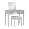 Asstd National Brand Ada Butterfly 2-pc. Vanity & Stool Set In Silver