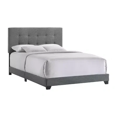 Asstd National Brand Addyson Upholstered Tufted Bed In Gray