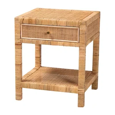 Asstd National Brand Adelia 1-drawer Nightstand In Brown