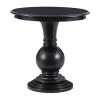 Asstd National Brand Adkins Round Accent Table In Black
