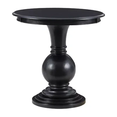 Asstd National Brand Adkins Round Accent Table In Black