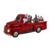 Asstd National Brand African American Santa In Red Truck Animated Figurine In Red