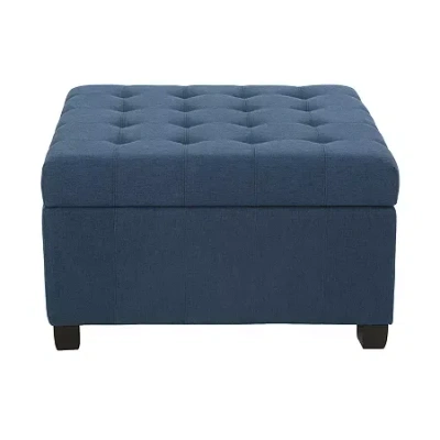 Asstd National Brand Alexandria Storage Tufted Bench In Black