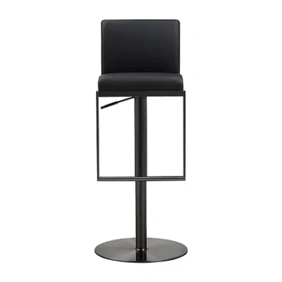 Asstd National Brand Amalfi Upholstered Swivel Bar Stool In Black