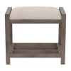 Asstd National Brand Amelia Vanity Stool In Gray