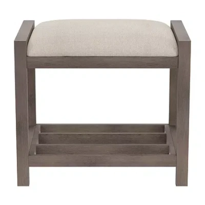 Asstd National Brand Amelia Vanity Stool In Gray
