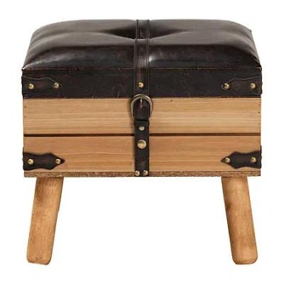 Asstd National Brand Amena Living Room Collection Upholstered Ottoman In Brown