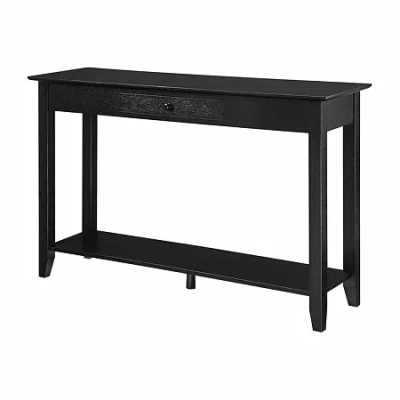 Asstd National Brand American Heritage 1 Drawer Console Table With Shelf In Black