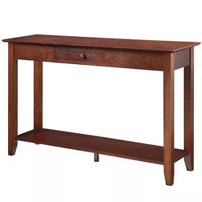 Asstd National Brand American Heritage 1 Drawer Console Table With Shelf In Brown