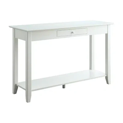 Asstd National Brand American Heritage 1 Drawer Console Table With Shelf In White