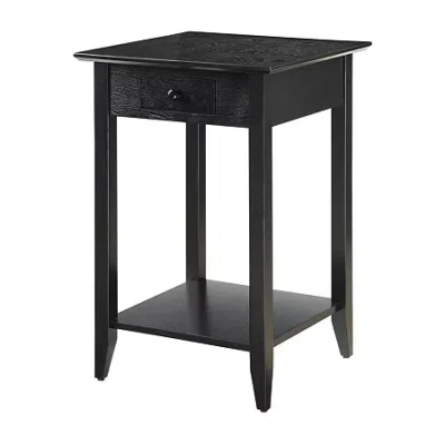 Asstd National Brand American Heritage 1-drawer End Table In Black