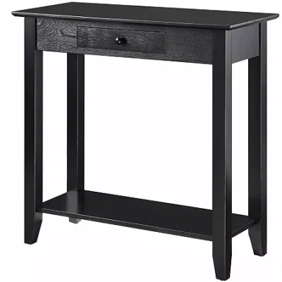 Asstd National Brand American Heritage 1 Drawer Hall Table With Shelf In Black