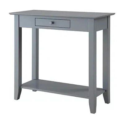 Asstd National Brand American Heritage 1 Drawer Hall Table With Shelf In Gray