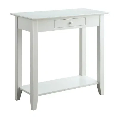 Asstd National Brand American Heritage 1 Drawer Hall Table With Shelf In White