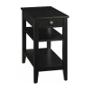 Asstd National Brand American Heritage 3-tier End Table With Drawer In Black