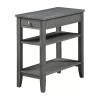 Asstd National Brand American Heritage 3-tier End Table With Drawer In Gray