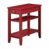 Asstd National Brand American Heritage 3-tier End Table With Drawer In Red