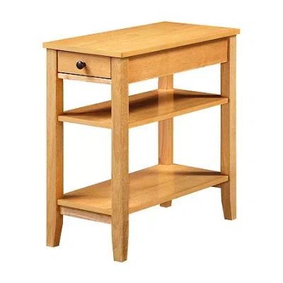 Asstd National Brand American Heritage 3-tier End Table With Drawer In White