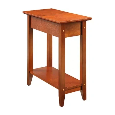 Asstd National Brand American Heritage Flip-top Chairside Table In Brown