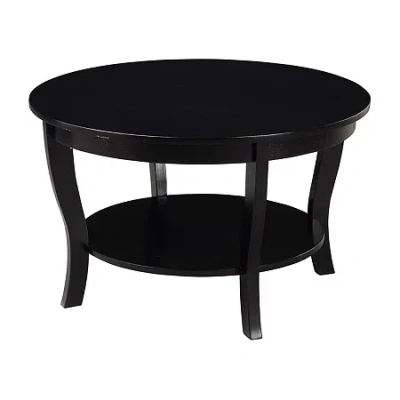 Asstd National Brand American Heritage Round Coffee Table In Black