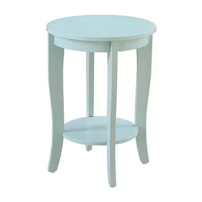 Asstd National Brand American Heritage Round End Table With Shelf In Blue