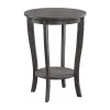 Asstd National Brand American Heritage Round End Table With Shelf In Gray