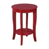 Asstd National Brand American Heritage Round End Table With Shelf In Red