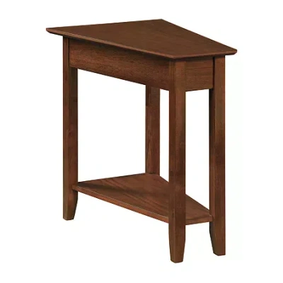 Asstd National Brand American Heritage Wedge End Table With Shelf In Brown