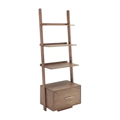 Asstd National Brand American Office And Library Collection 4-shelf Bookcase In Brown