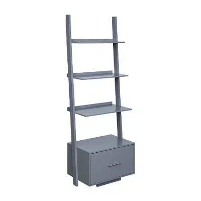 Asstd National Brand American Office And Library Collection 4-shelf Bookcase In Gray