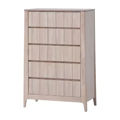Asstd National Brand Anque 5-drawer Chest In White