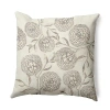 Asstd National Brand Antique Flowers Square Throw Pillow In Gray