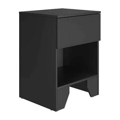 Asstd National Brand Anzio 1-drawer Nightstand In Black