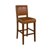 Asstd National Brand Archer Upholstered Barstool With Back In Brown