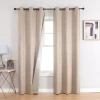 Asstd National Brand Archie Grommet Top Blackout Set Of 2 Curtain Panel In Brown