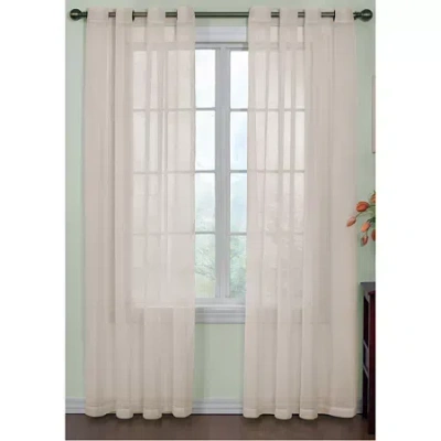 Asstd National Brand Arm And Hammer Curtain Fresh Odor-neutralizing Grommet Top Sheer Single Curtain Panels In White