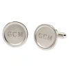 Asstd National Brand Art Deco Cufflinks In White