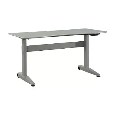 Asstd National Brand Ashlyn Office Collection Adjustable Height Computer Desk In Gray