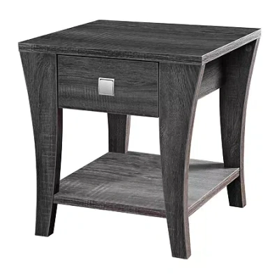 Asstd National Brand Audrey Storage 1-drawer End Table In Gray