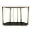 Asstd National Brand Aurora Storage Metal Console Table In Yellow